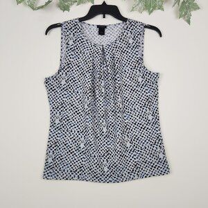 Ann Taylor Size L Pullover Keyhole Neck Sleeveless Stretch Top